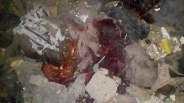 Graphic Photos Of Scattered Body Parts Of Suicide Bombers After Attack In Maiduguri...